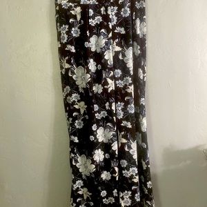 Floral, wide, leg pants